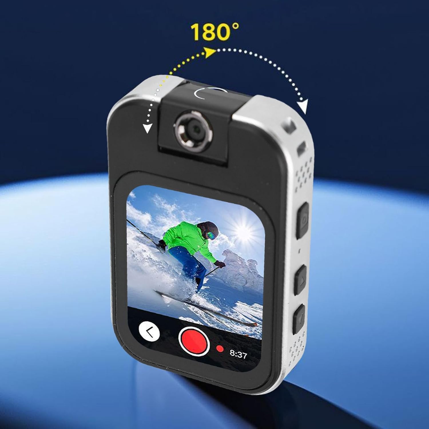 Zunate Bluetooth MP3 Player with Camera Touch Screen, 2.02 Inch HD Music Player Voice Recorder Clip on Portable Player for Running Cycling Outdoor Activities