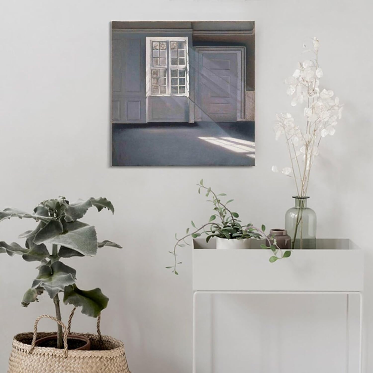 ヴィルヘルム ハンマースホイ 額付き複製画 「室内