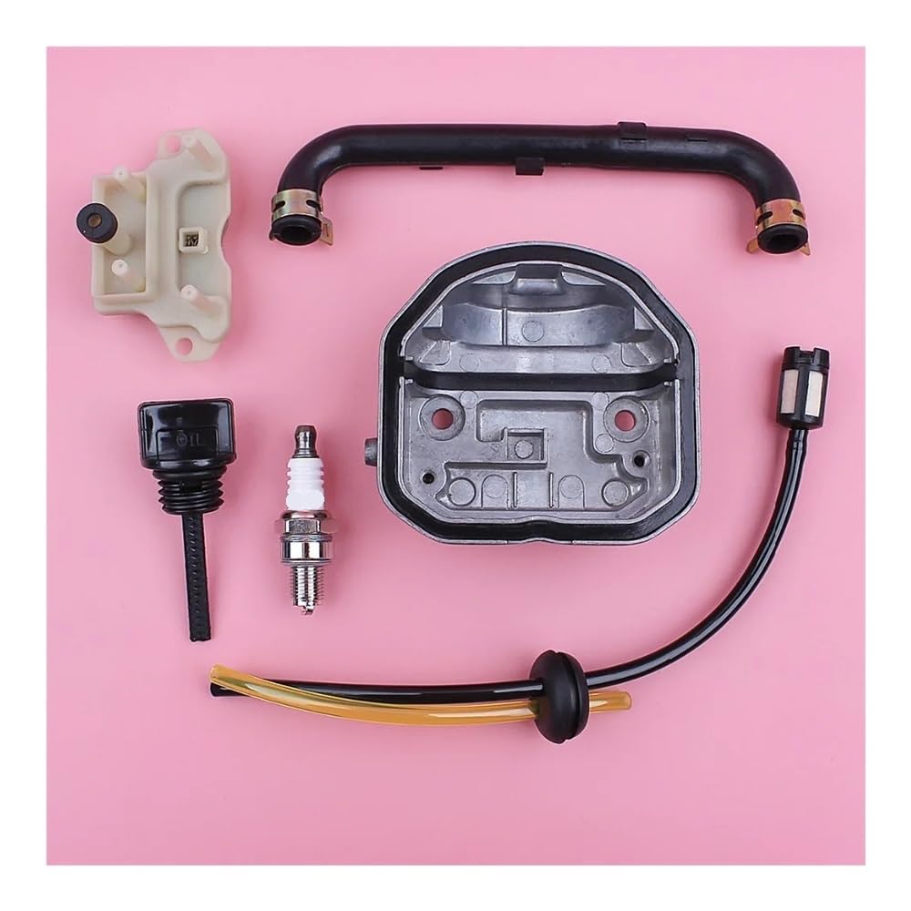 Cubierta de Culata Compatible con GX25 HHT25S, Tapa de Filtro de Aceite, Placa de Salida, Ojal de línea de Combustible, Pieza de Repuesto for Motor de cortacésped
