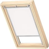VELUX Original Roof Window Blackout Blind for M08 / M38, White, with Grey Guide Rail - 1