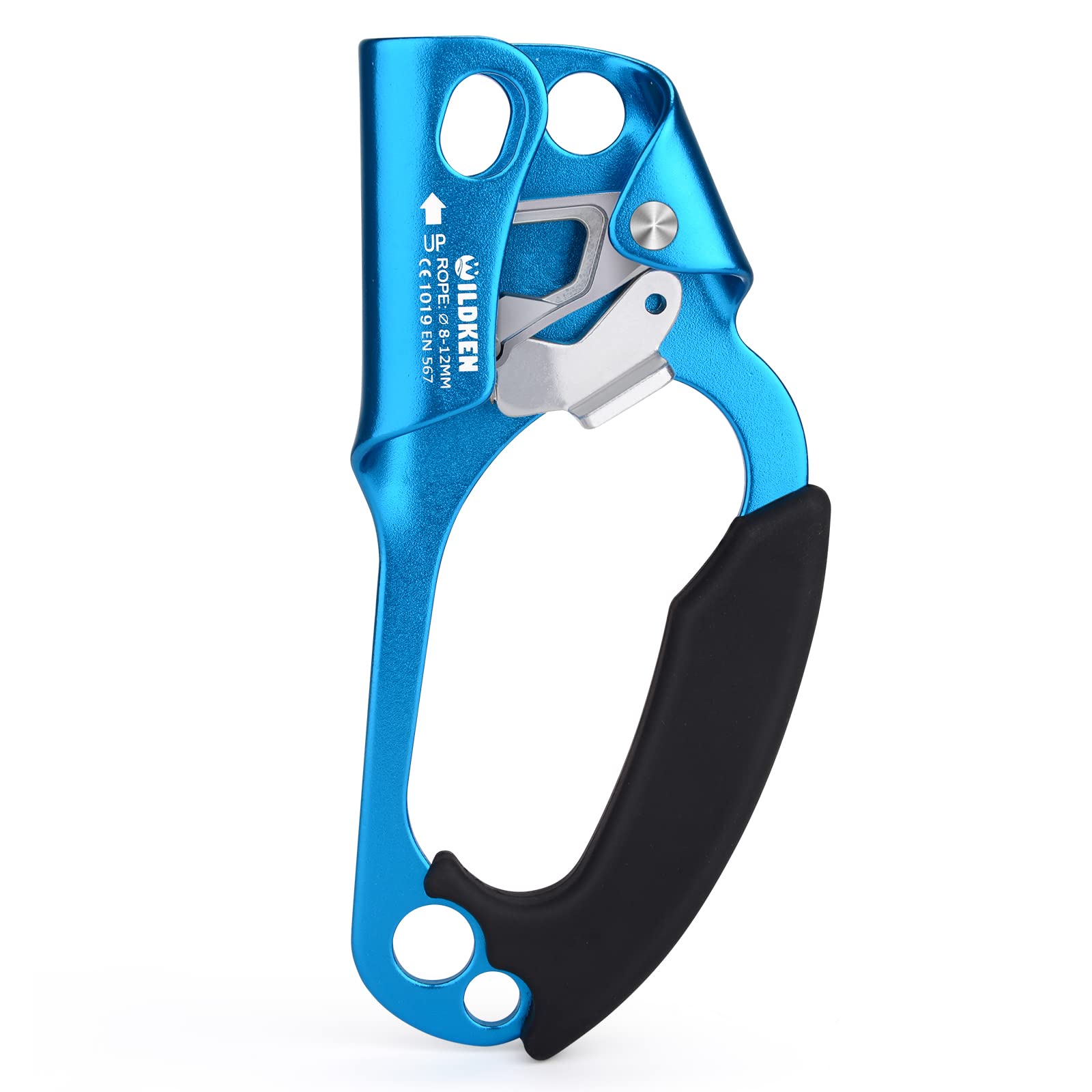 WILDKEN Climbing Hand Ascender Outdoor Mountaineering Tree Arborist Climbing Rappelling Equip Hand Ascender for 8-14MM Rope Left Right Hand Ascender