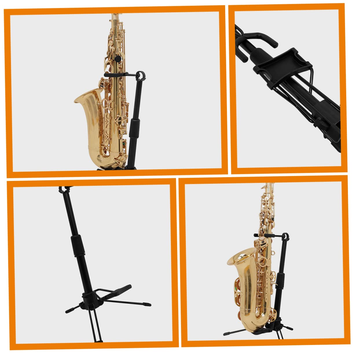 Toyvian Supporto Pieghevole Per Flauto e Clarinetto Stand Portatile Per Oboe Strumento Musicale Salvaspazio Antiscivolo e Stabile Per Musicisti e Studenti