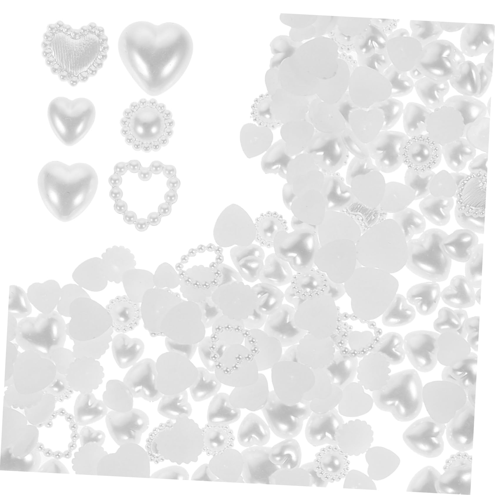 5 Pezzi 1 Accessori Per Unghie Di Perle Arte Unghia Gioielli Per Manicure Ciondoli Per Unghie Da Donna Forniture Per Unghie Bianca Plastica