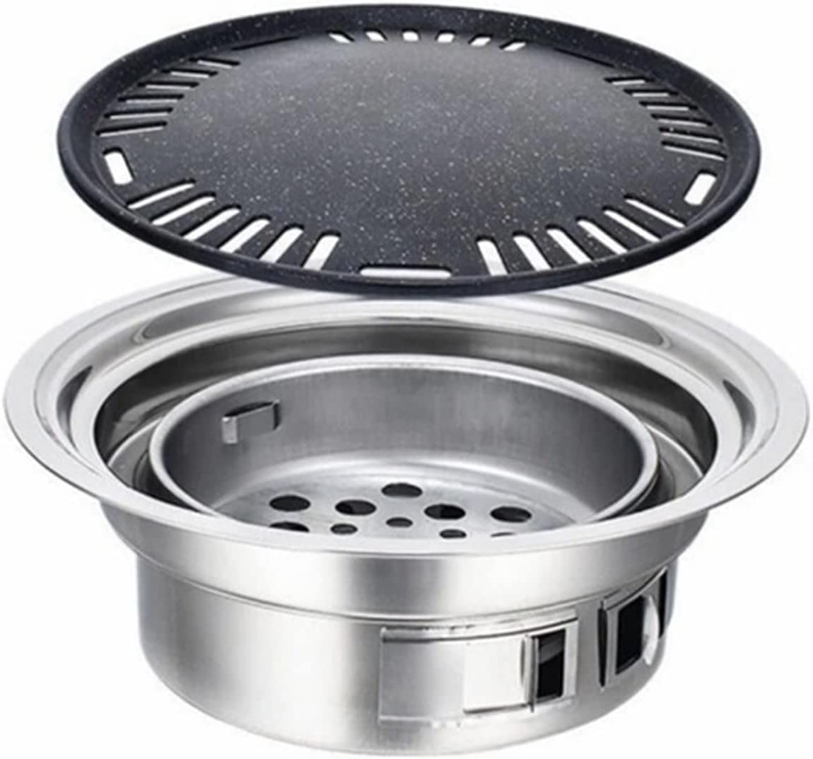 Grill gazowy Grill węglowy ze stali nierdzewnej Nieprzywierające grille Przenośny grill zewnętrzny Okrągły grill węglowy Piec