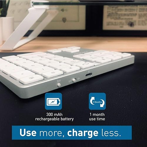 Miniatura 5 de Macally Bloc de números inalámbrico para Mac y PC y un mouse inalámbrico Bluetooth, funciona con números de manera más eficiente