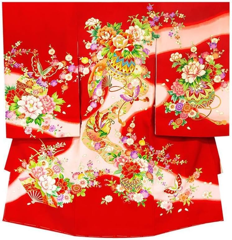 正絹特撰京友禅伝統工芸染豪華刺繍典毬四季花文お祝着10010892