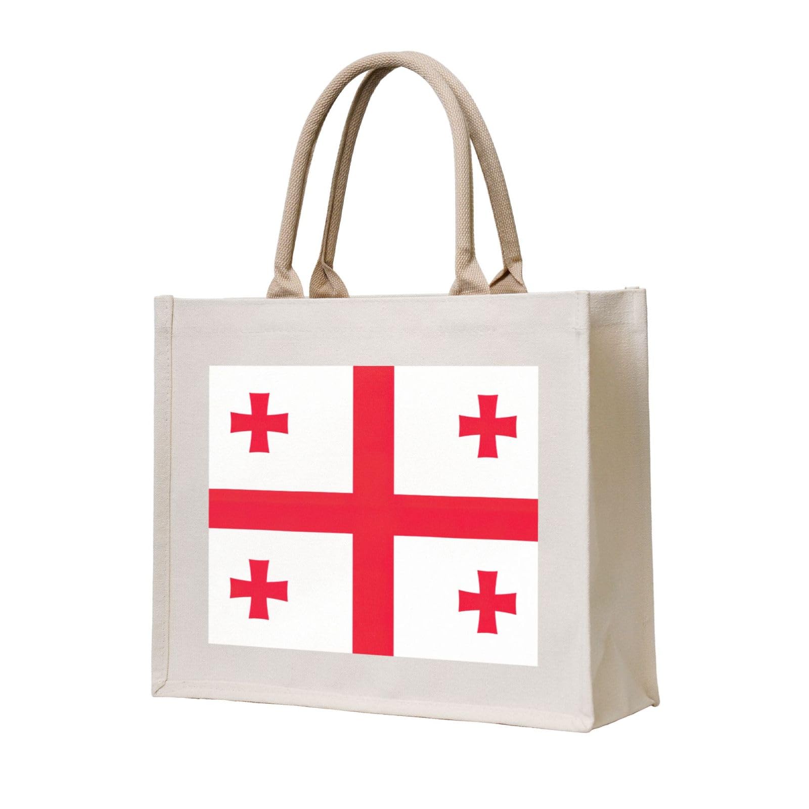 Sac de courses drapeau de la Géorgie réutilisable pour shopping et marché - 8