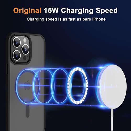 Miniatura 7 de MOCCA Funda magnética fuerte para iPhone 13 Pro Max, compatible con Magsafe protector de pantalla de vidrio + protector de lente de cámara Funda