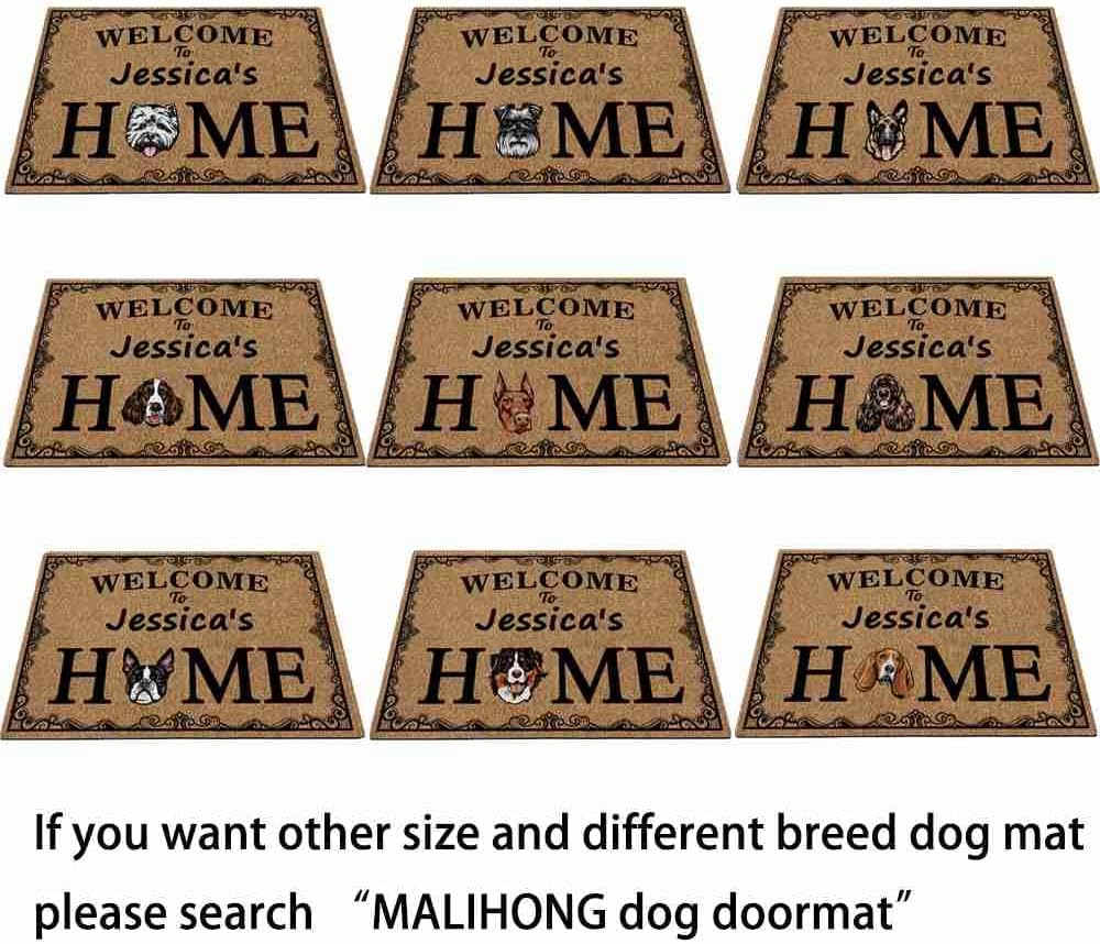 Personalized Indoor Doormat Home Decor Area Rugs Welcome to Dog Great Dane Home Floor Door Mat for Decoration 23.6"x15.7"