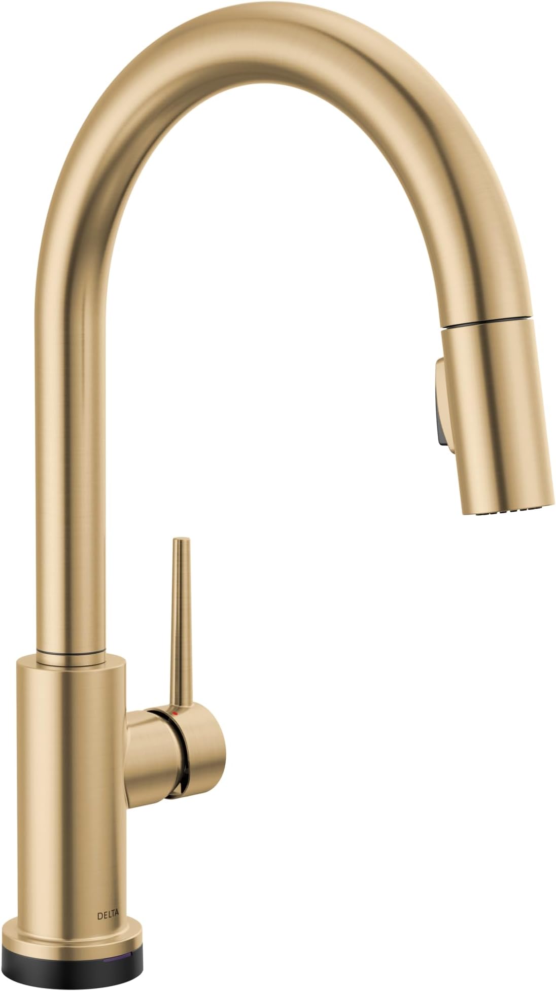 Trinsic Touchless Kitchen Faucet with Touch Technology, Brushed Gold Kitchen Sink Faucet with Pull Down Sprayer, Single Hole, Champagne Bronze 9159TL-CZ-DST
