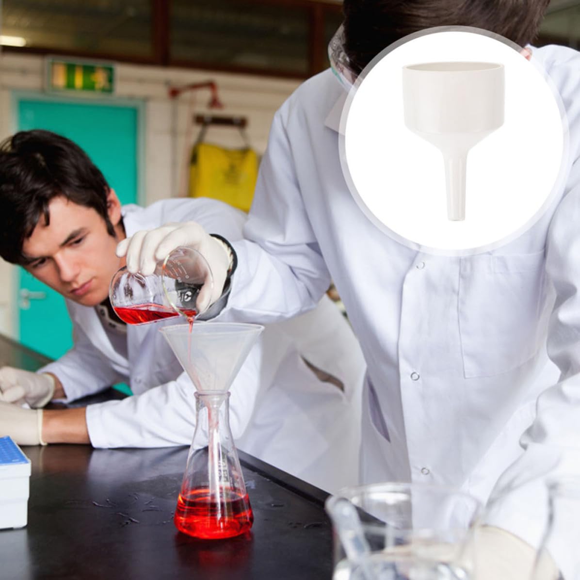 YARNOW Embudo de Cerámica Pulido y Blanco Resistente a Ácidos y Álcalis para Uso Científico Adecuado para Filtración en Laboratorio