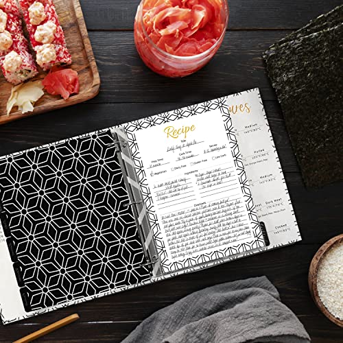 Primis3 11.4 X 11.8 X 2.28 Inch 3 Ring Recipe Binder Kit - Recipe Organizer Binder With 30 Recipe Cards, 30 Recipe Page Protectors, 6 Category Tab Dividers (Cube) #TOP6