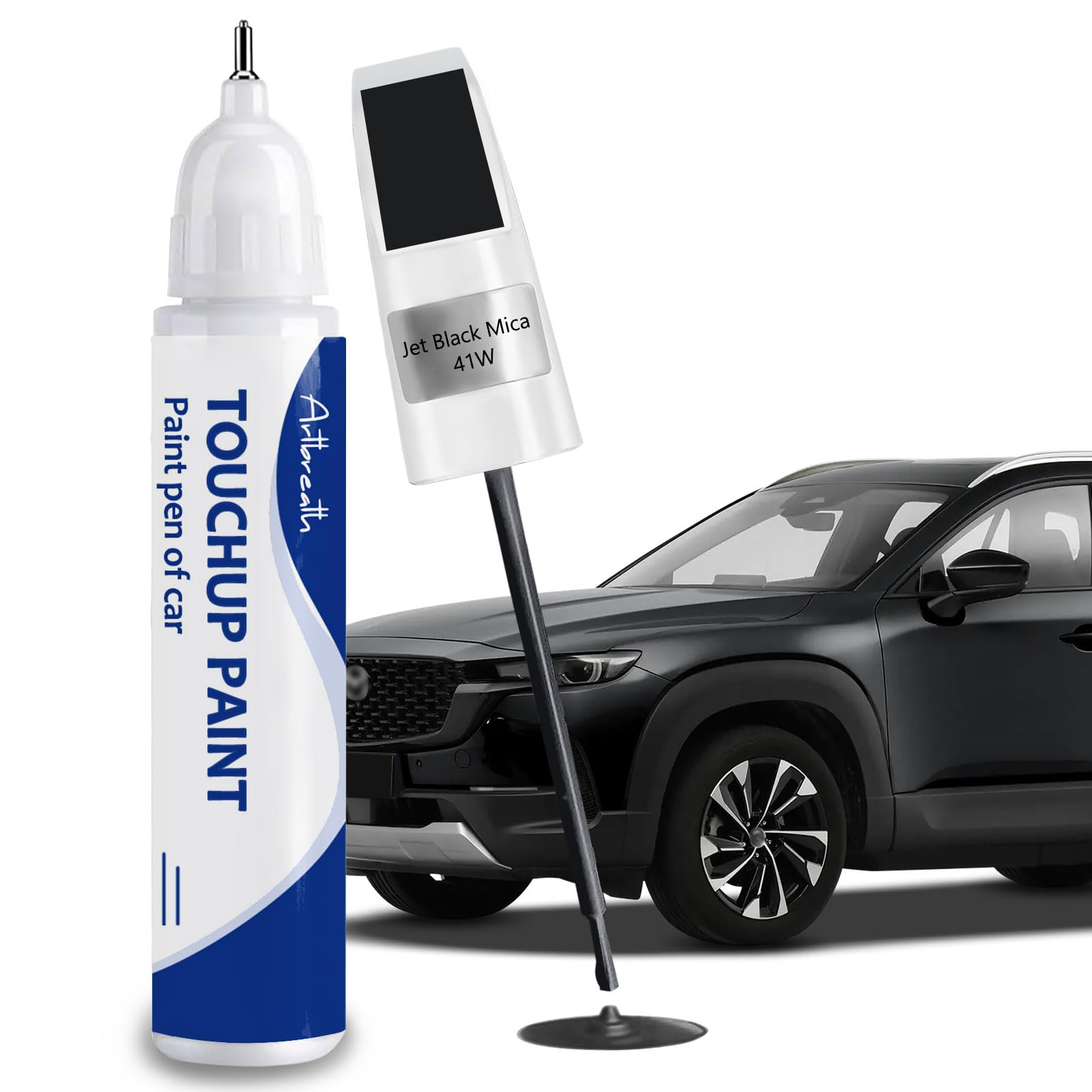 タッチペン Jet Black Mica(41W) Touch Up Paint for Mazda-Exact Match–Chips and