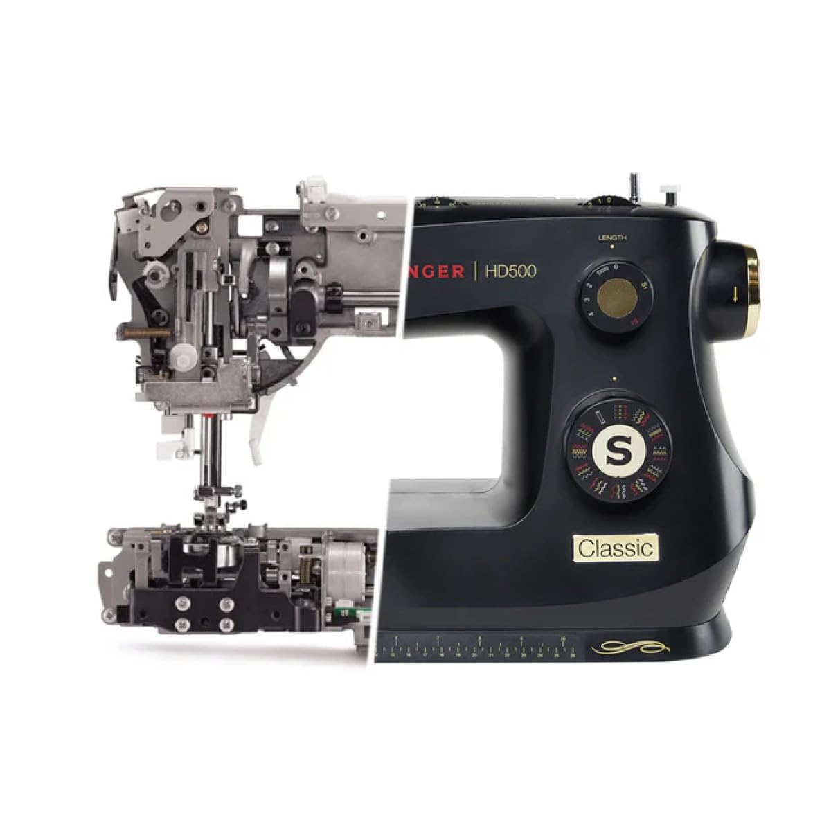 SINGER Heavy Duty 500 Classic NEU mechanische Nähmaschine, extra hoher Nähfuß, 32 Stiche, extra stabiler Metallrahmen und Freiarm