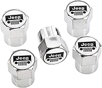 Vista 4 de Jeep Cubiertas de tapa de válvula con acabado negro con logotipo... (negro B)