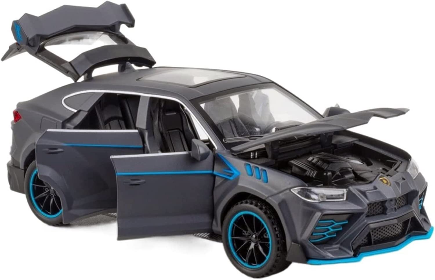 Magicwand® 1:32 Scale Die-Cast Urrus Bison with 6 Openable Doors Music,Pull Back Action,Glowing Head & Tail Lights【Pack of 1】【Colors as Per Stock】