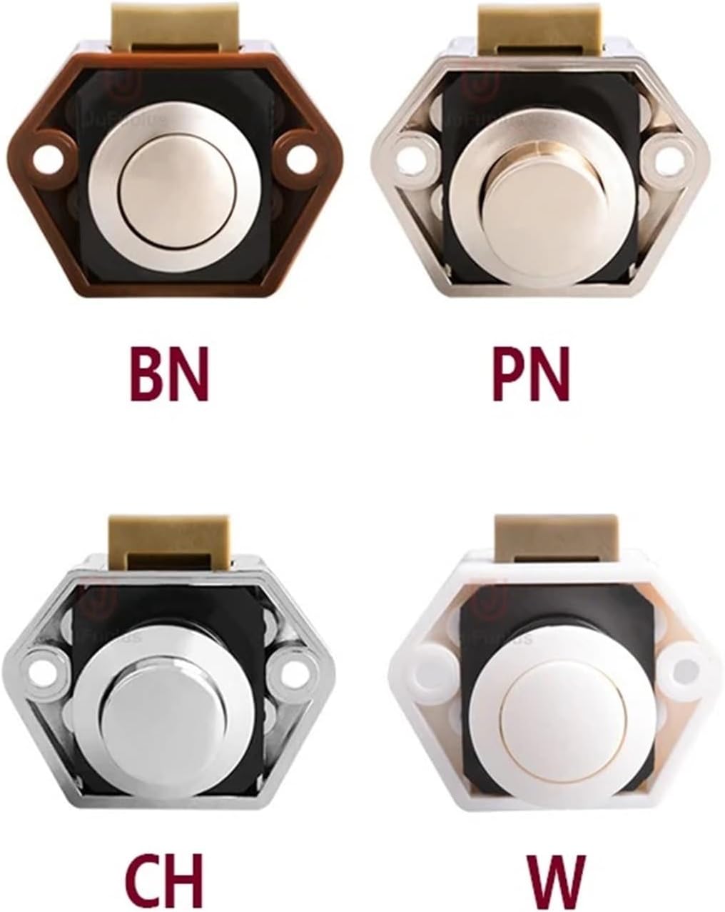 Plastic Mini Push Knob Lock Diameter 20mm RV/Caravan/Boat/Motor Home/Cupboard ZS01 A 1Pcs(As pcs-03)