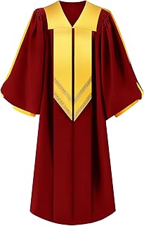 Unisex Adult Choir Robes Matte Finish for Baptisms with Cuff Sleeves