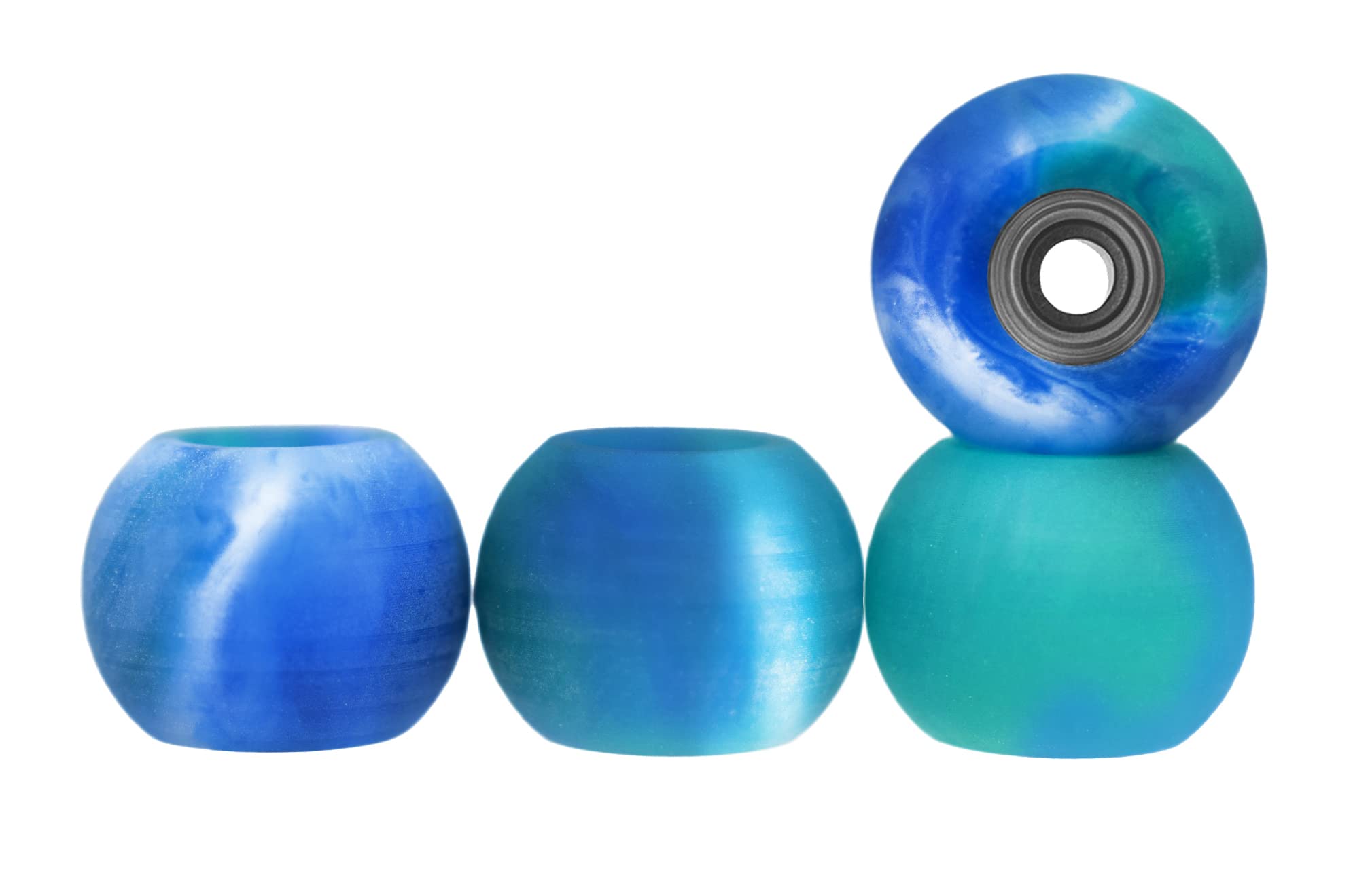 Teak Tuning Apex 61D Urethane Fingerboard Wheels - Globe Shape, 8.3mm Diameter - ABEC-9 Stealth Bearings - Made in The USA - Terra Colorway