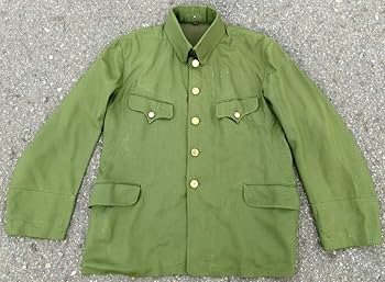 Amazon.co.jp: 旧日本軍 陸軍将校用 九八式 夏衣 制服 緑色が