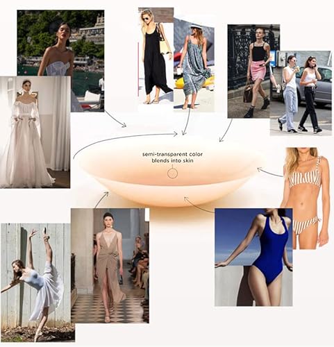 Silicone Nipple Covers Adhesive Bra Invisible Strapless Sticky Bra Petals Breast Lift Pasties For Women Light Nude #TOP6