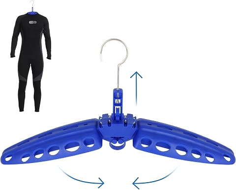 Percha para Trajes de Neopreno, Gimilife Accesorio para Surf y Buceo, Secar Trajes de Neopreno Chaleco Salvavidas o BCD, Secador Plegable y Ventilado de Secado Rápido (1 Unidad)