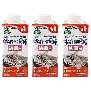 Amazon | キャティーマン ネコちゃんの牛乳 幼猫用 3個 お腹に