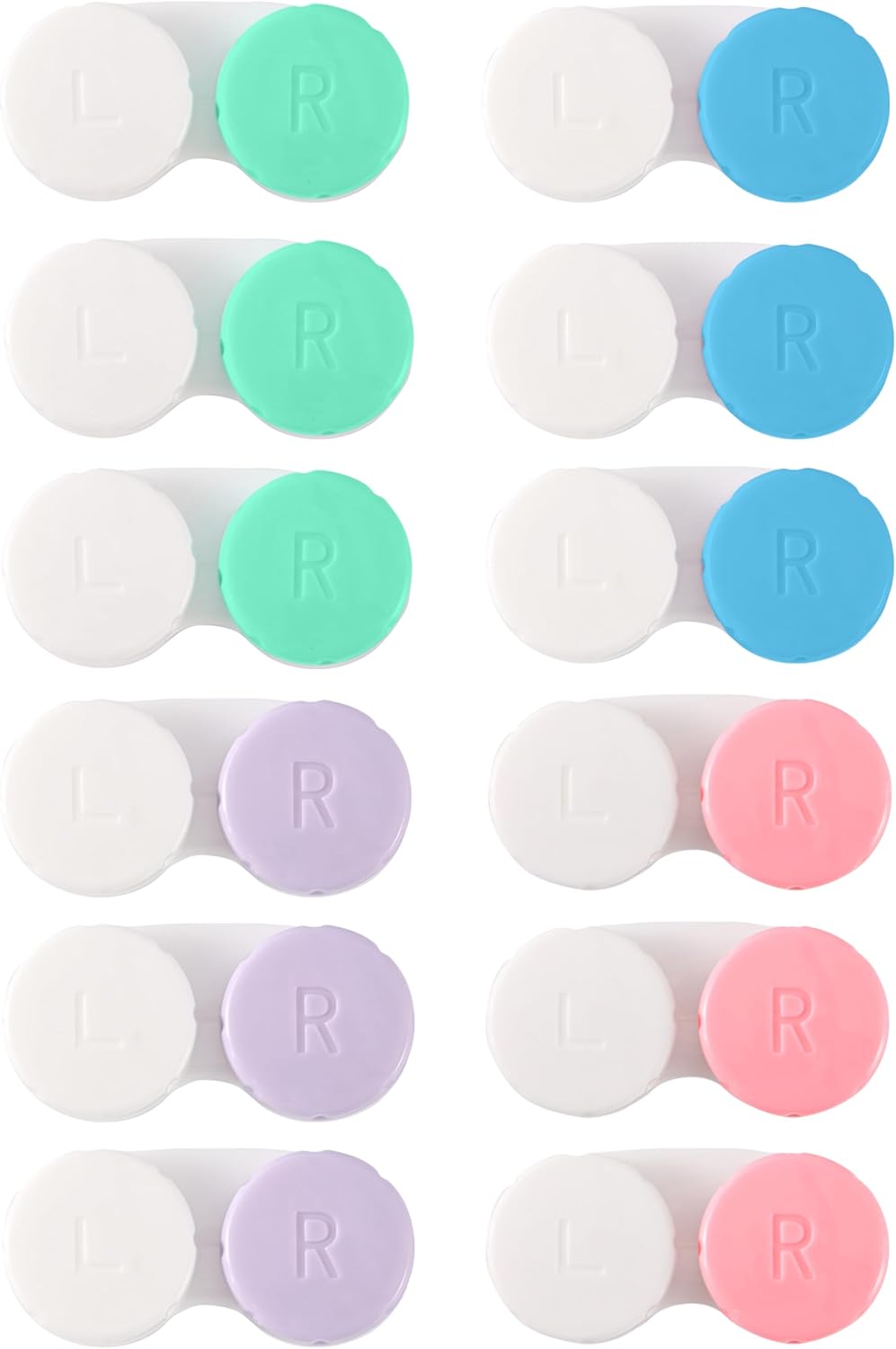 12PCS Colorful Contact Lens Case,...