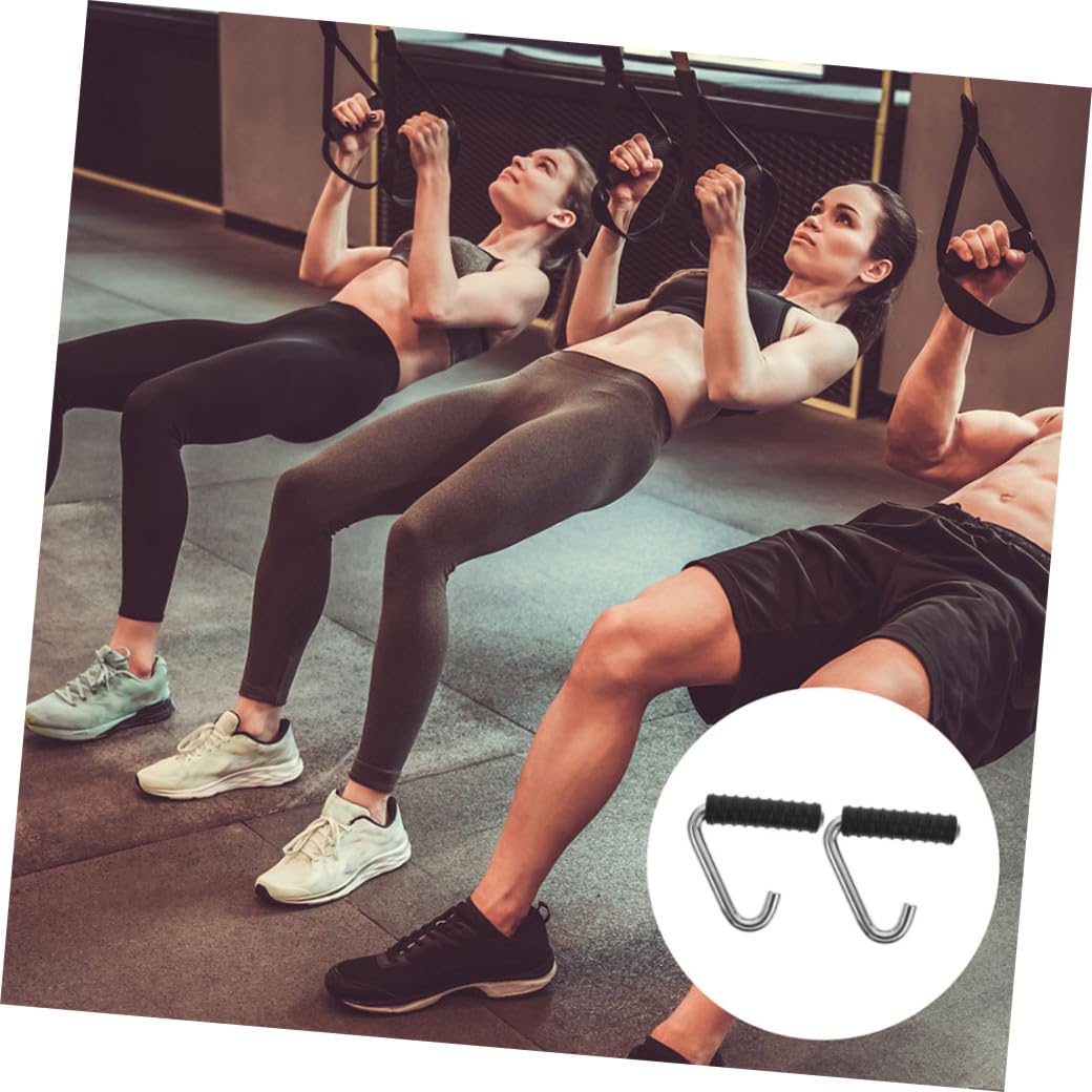 TOYANDONA Agarres para Poleas de Gimnasio, 2 Piezas, Acero y TPR, para Tríceps y Espalda, Fáciles de Instalar, Uso en Casa o Gimnasio