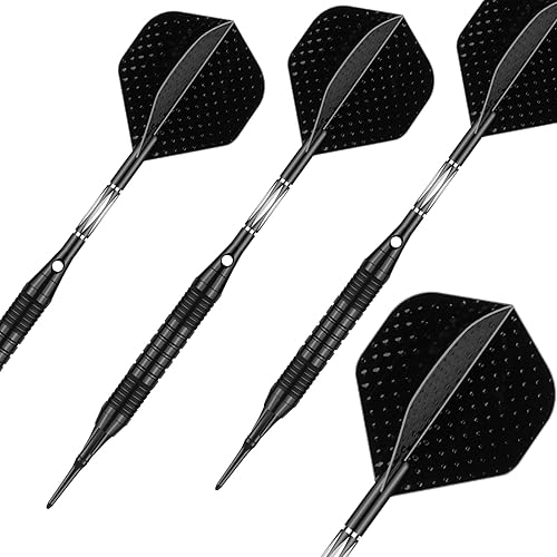 Miniatura 6 de sanfeng Juego de puntas de plástico para dardos  0.63 oz 0.74 oz colorido arco iris punta suave dardos 50 juntas tóricas antisueltas 6 ejes