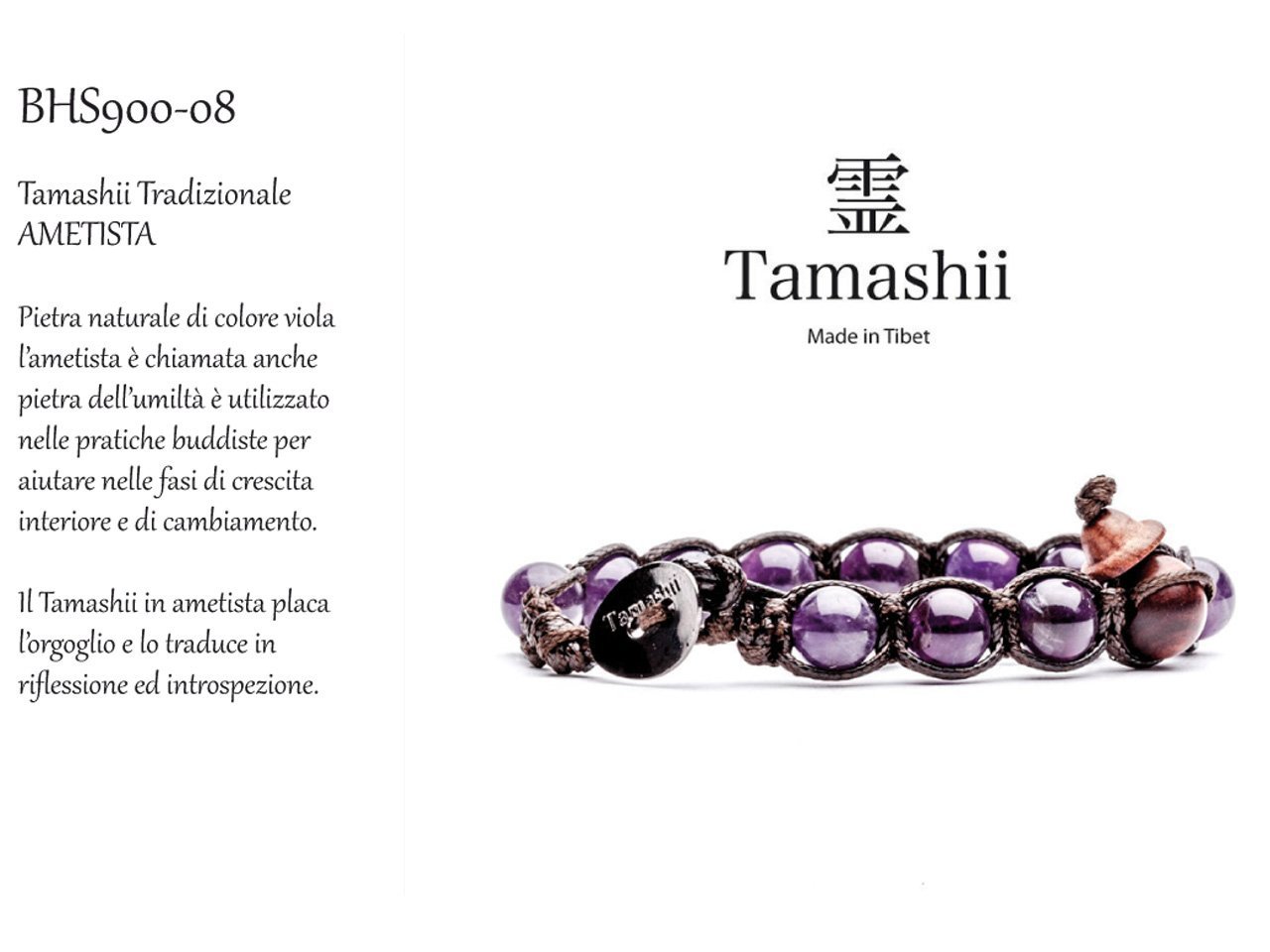 Bracciale tibetano buddista in Ametista MainApps