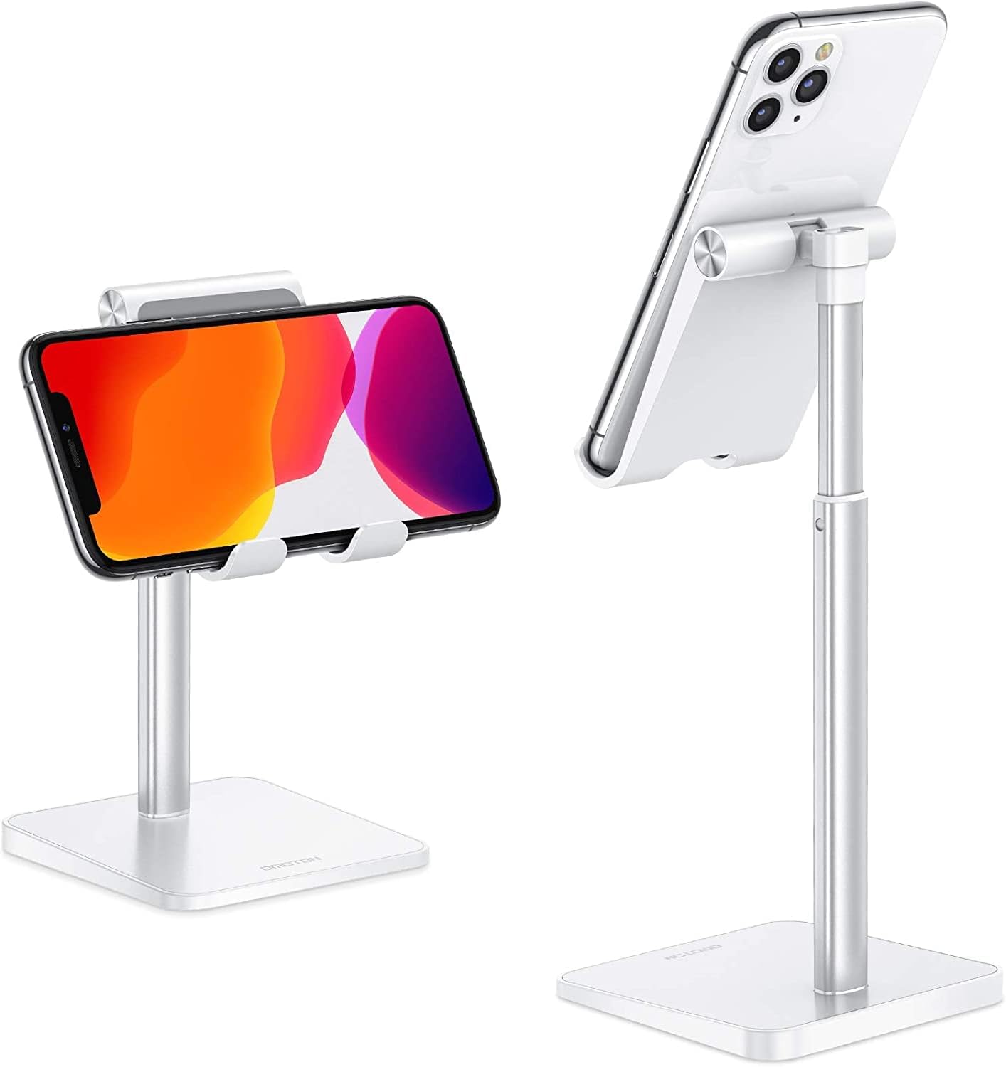 OMOTON Phone Stand, Angle Height Adjustable Vertical Desktop Mobile