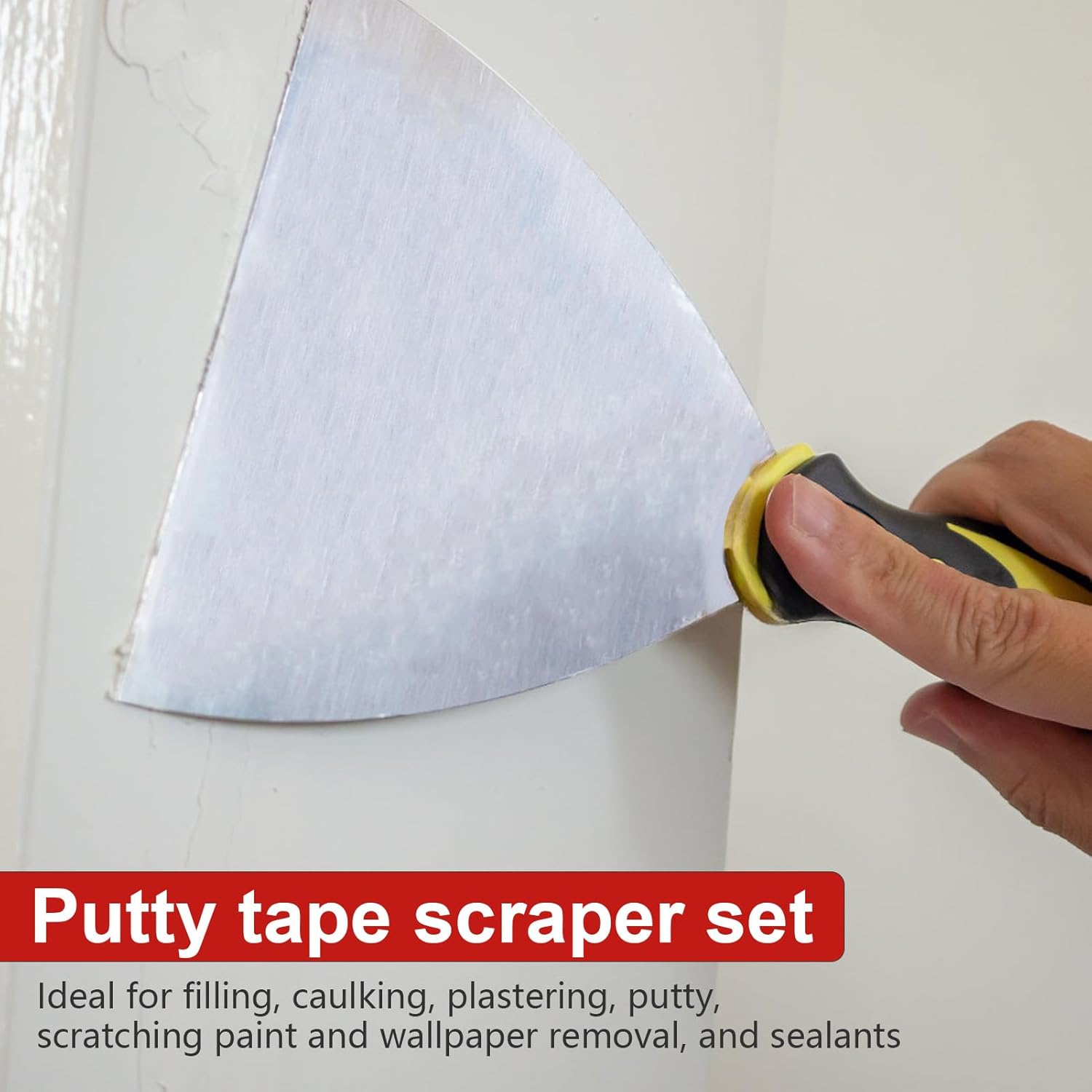 5Pcs/Set Drywall Skimming Blade Set, Stainless Steel Construction Knife Drywall Tools, Smoothing Drywalls Knife, Taping Tools (20+40+60+80+100cm)