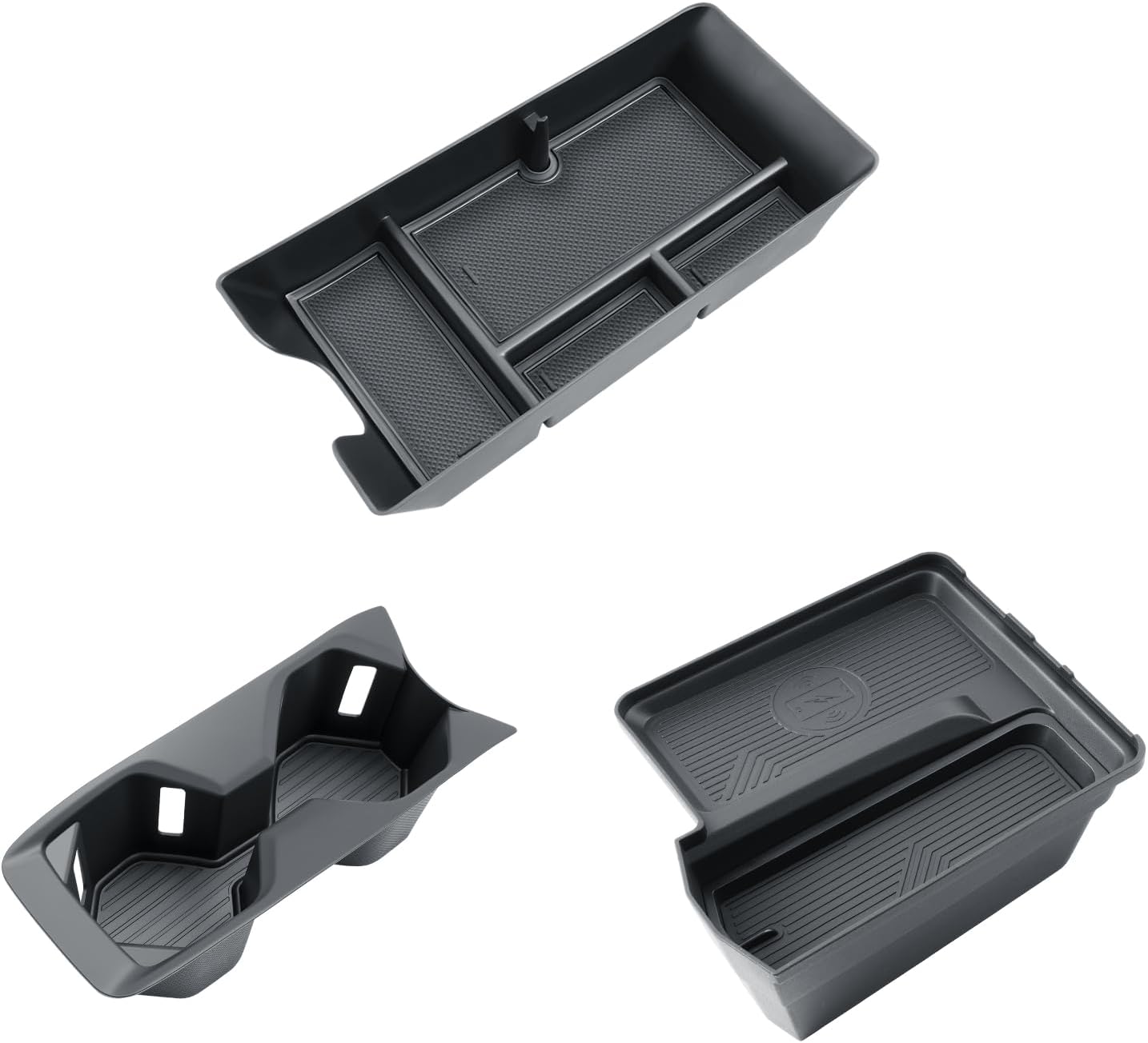 BIBIBO 3Packs 2025 2026 Camry Center Console Organizer for 2025 2026 Toyota Camry (LE/SE/XLE/XSE) Console Armrest Insert Trays+ Cup Holder+ Wireless Charging Mat Integrated Storage Tray