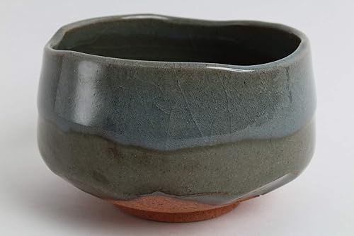Miniatura 4 de Mino Ware - Tazón de cerámica japonesa para ceremonia de té matcha fabricado en Japón (importación de Japón) KST104 (verde y azul)