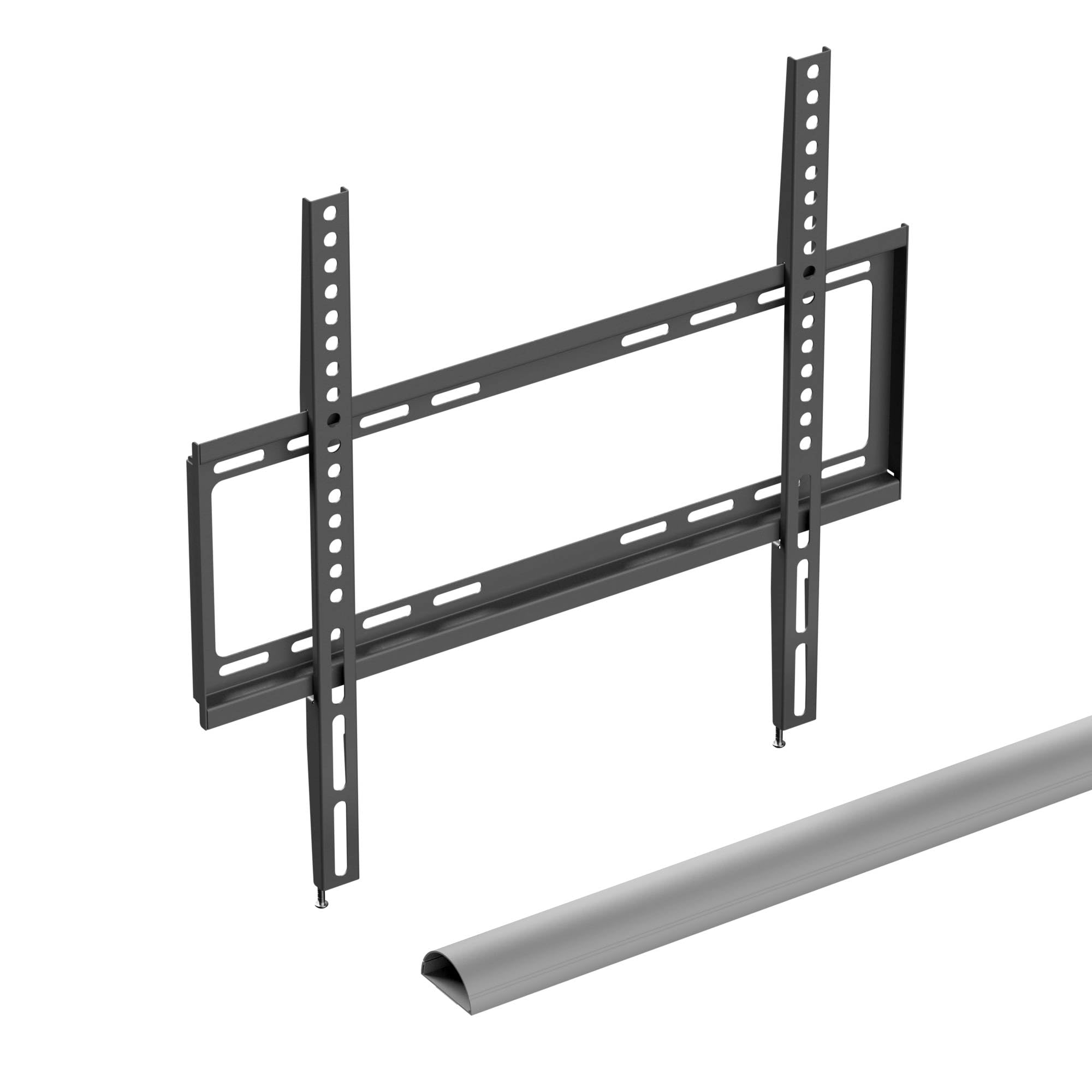 D-Line TV Cord Cover 39in 2in W x 1in H Length & D-Line Flat to Wall TV Wall Bracket for 32-70in TVs
