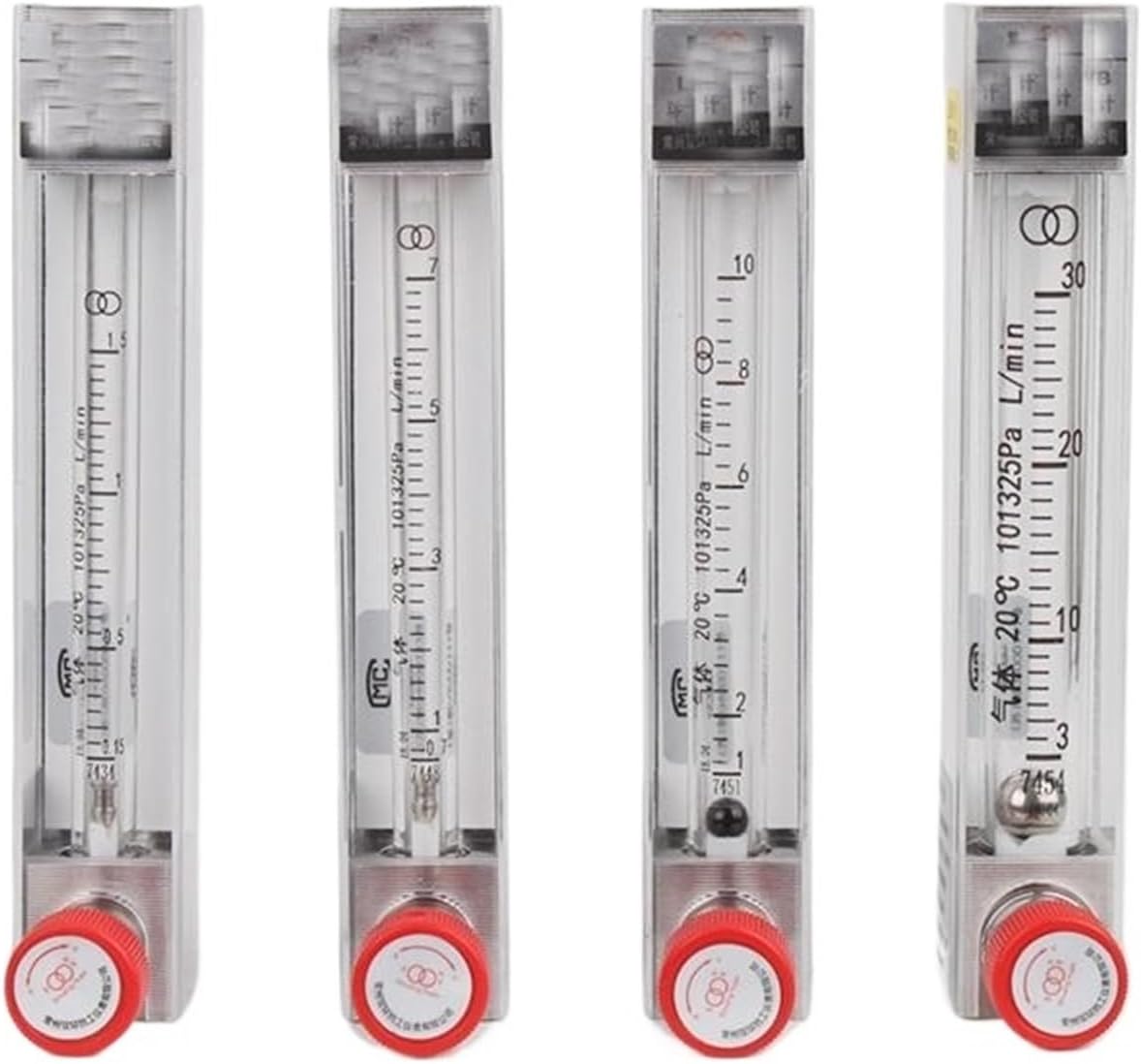 0.1-10L/min 6-600ml/min Panel Gas Air Flowmeter Rotameter with Barbed Fitting & Control Valve(60-600ml Per min)