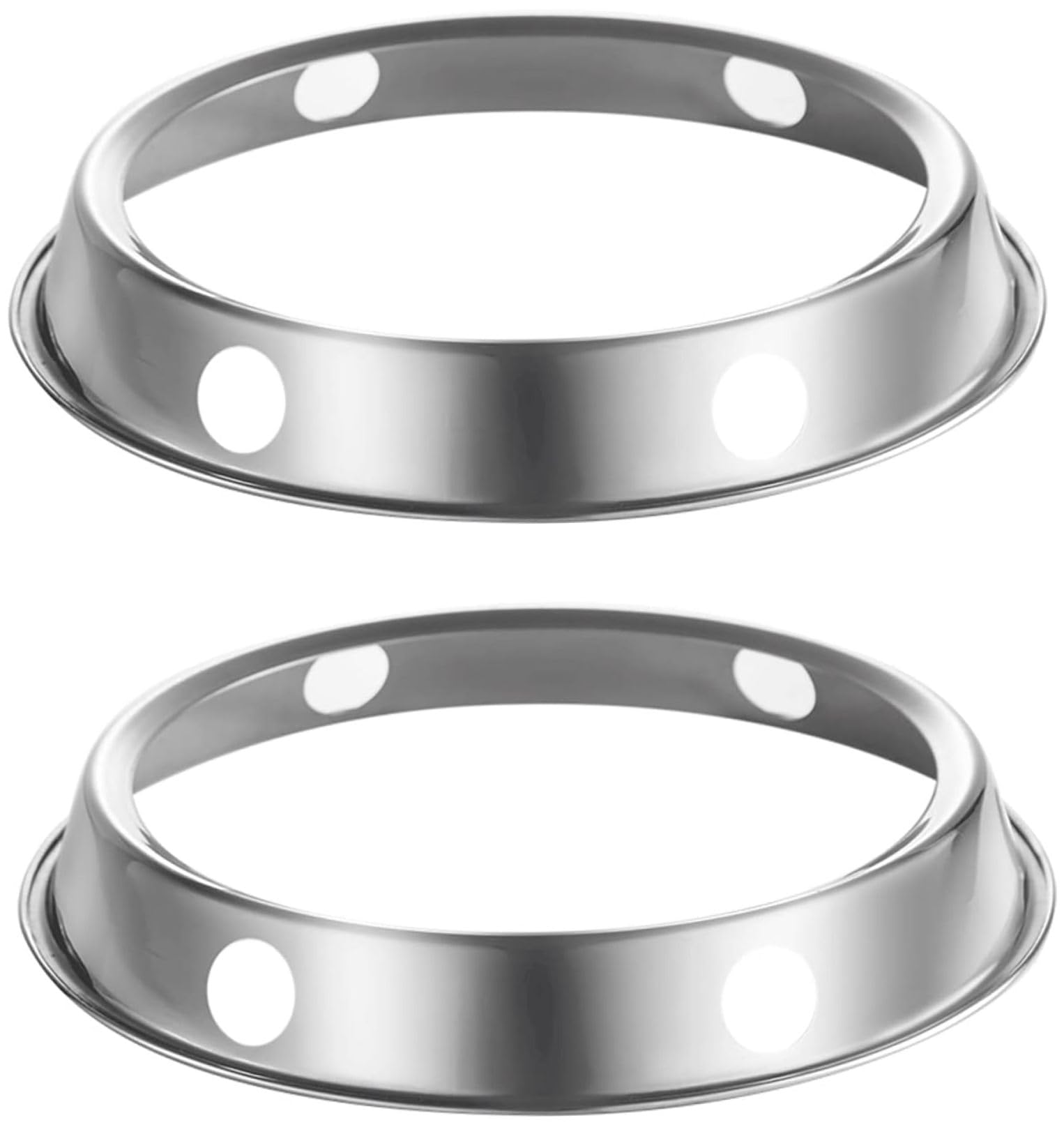 Takingup Wok Ring, Stainless Steel Stable Support for Round Bottom Woks Electric Stoves 2-Pack, Stainless Steel Wok