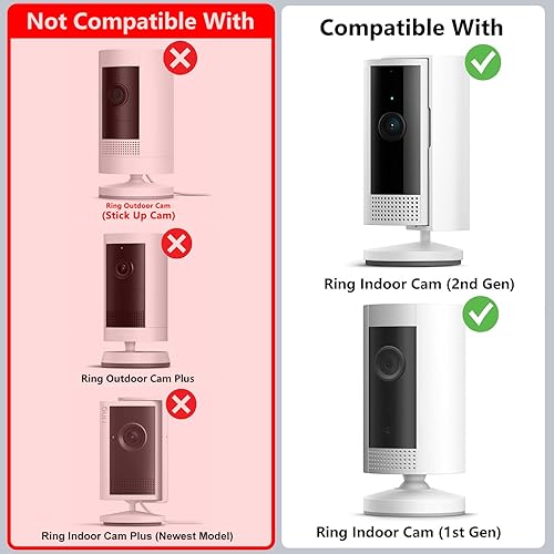 Miniatura 2 de 2 unidades de soporte de pared adhesivo para cámara interior (1ª generación y 2ª generación), dos formas de fácil instalación con cinta fuerte