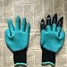 Produktbild etach Garten Genie Handschuhe  ABS Kunststoff Klauen Gartenhandschuhe mit Klauen für Graben & Einpflanzen und Jäten