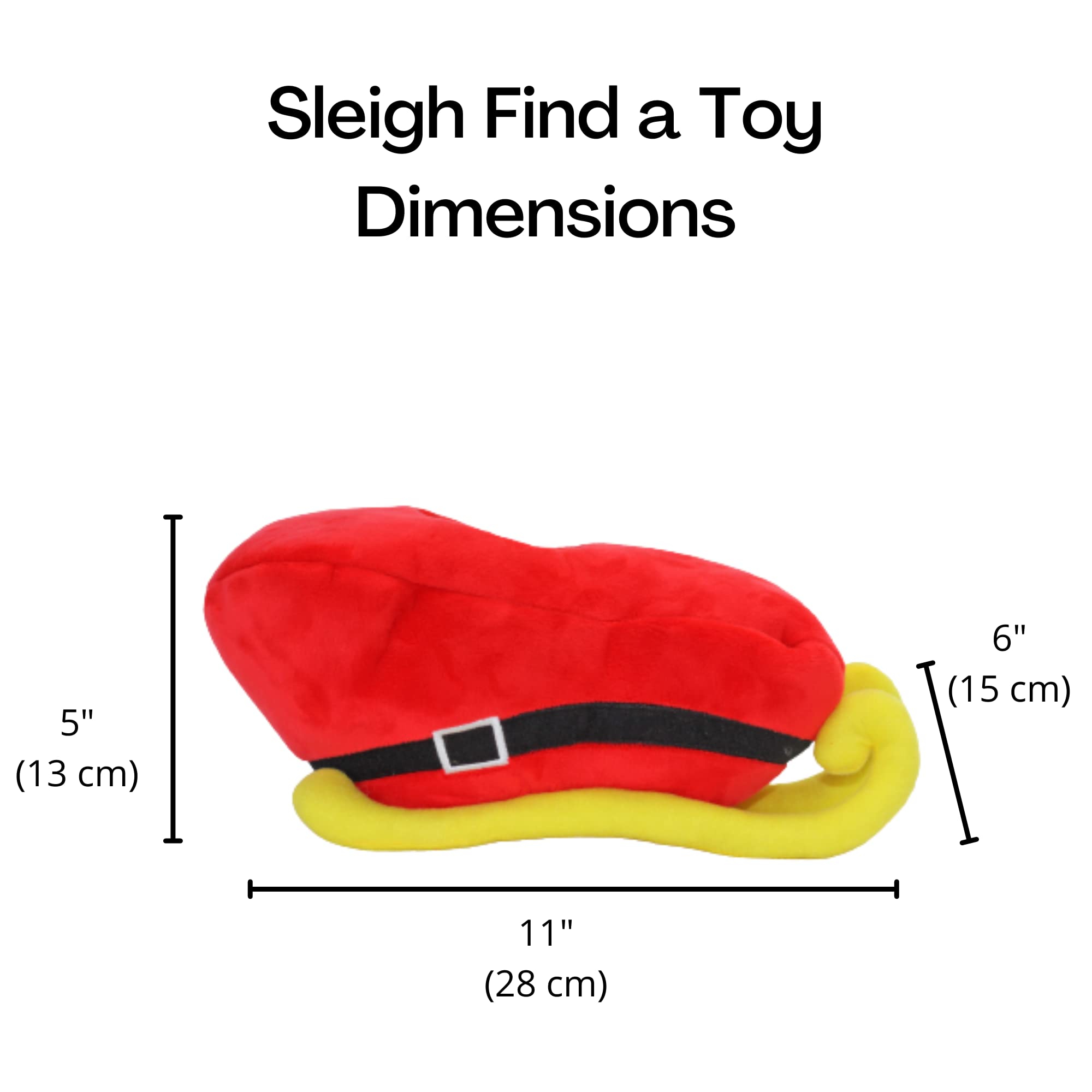 Midlee Weihnachtsmannschlitten Find a Toy Hundespielzeug Plüschhöhle interaktives Versteckspielzeug für Haustiere