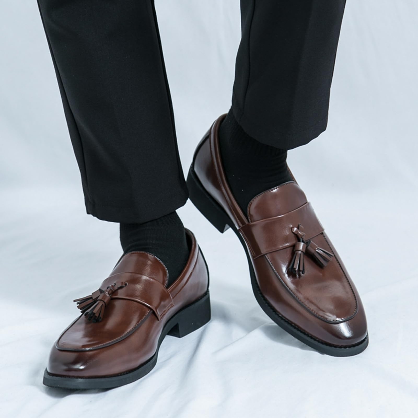Męskie buty wsuwane z frędzlami, wygodne, na lato, mokasyny
