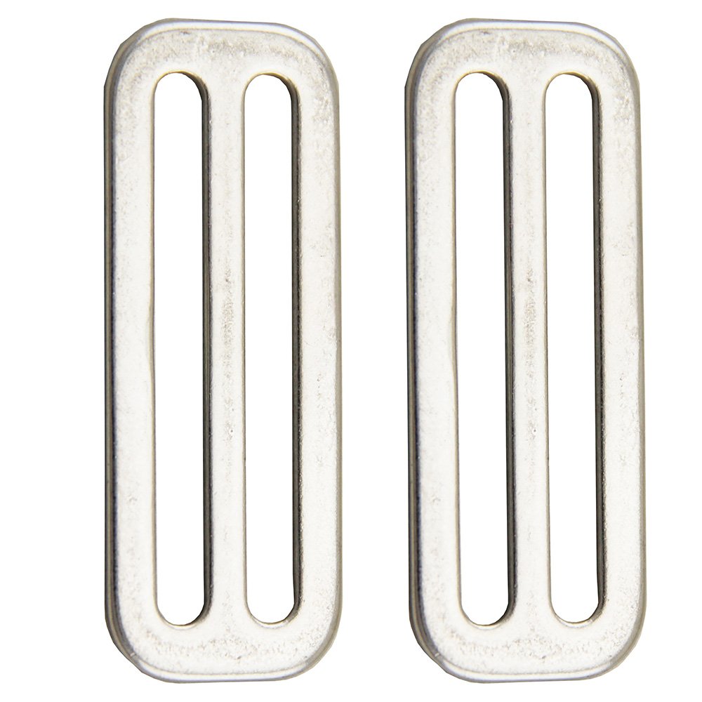 UP100 3pcs 316 Stainless Steel Webbing Keeper Clip 2 inch Scuba Diving Belt Keeper Clip (no Wave, 2 inch)