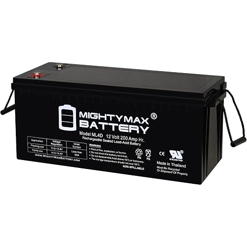 Mighty Max Battery 12V 200Ah 4D SLA AGM Battery Replacement for Solar Systems