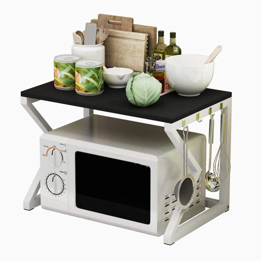 GEQWE Microwave Stand Kitchen Baker's Rack 2 Tier