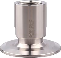 Vista 14 de Dernord - Adaptador de abrazadera triple de 1.5'' a abrazadera de rosca FNPT de 1 pulgada para tubería sanitaria