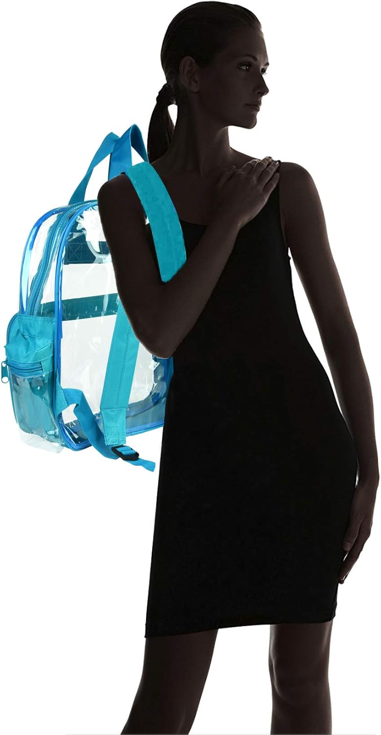 DALIX Wholesale Clear Backpacks Small Book Bags 50 Pc in Teal