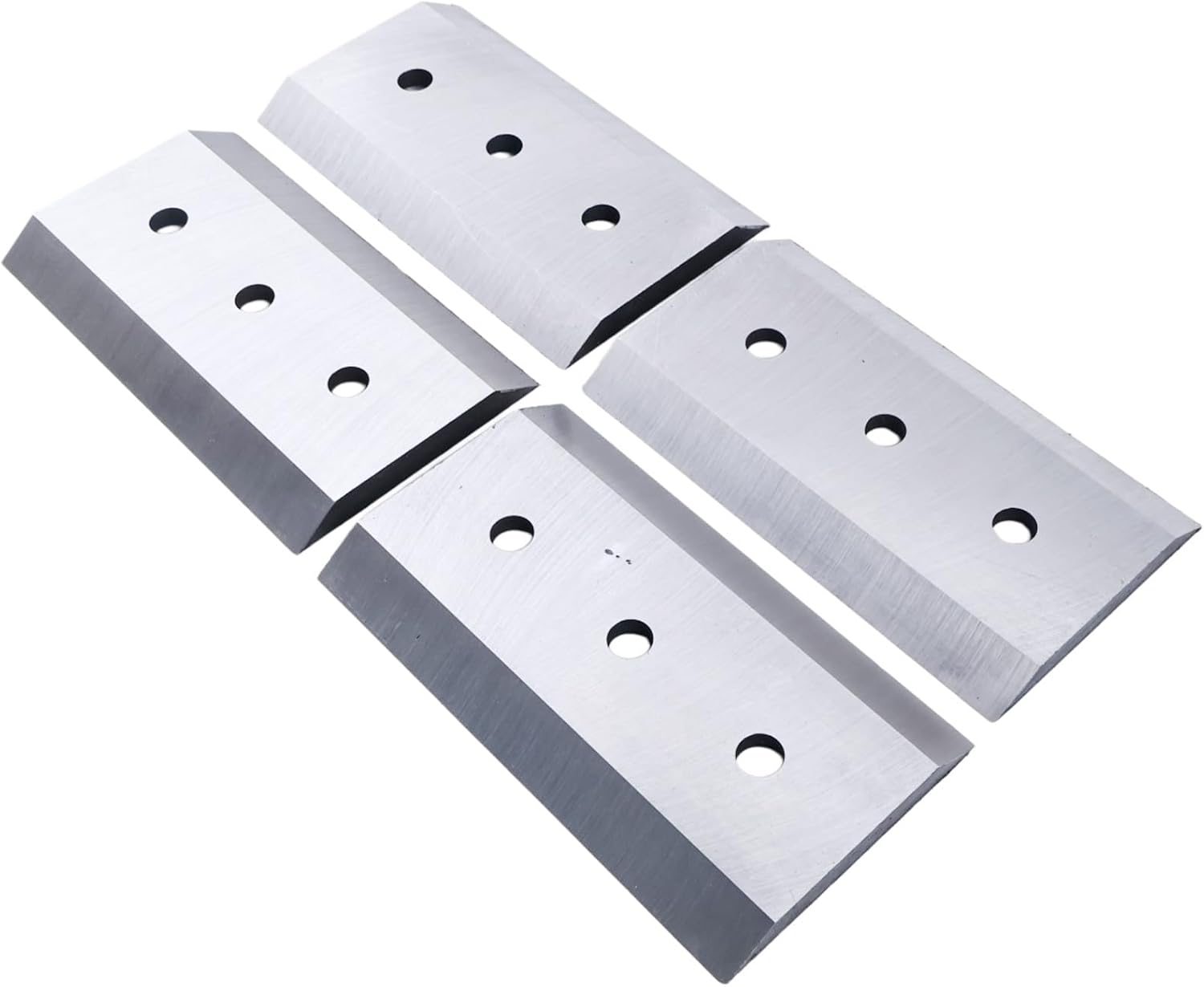 4PCS 7-1/4" X 4" X 1/2" Double Edge Brush Chipper Blade Knives 900-9902-00 19071660 Compatible with Bandit 100XP 150XP 200XP 250XP JP Carlton 1260 Salsco 810 813 Brush Chippers