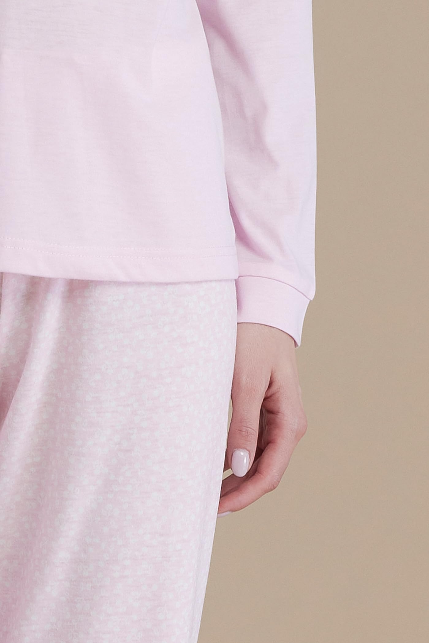 Noidinotte - Pigiama Donna in Cotone con Top Manica Lunga e Pantalone