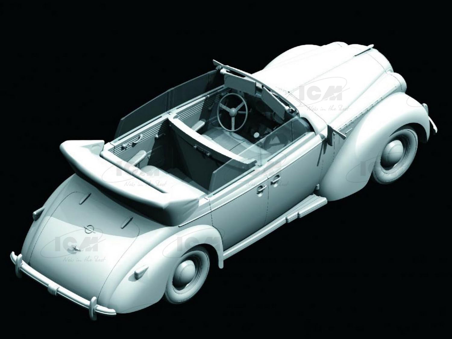 ICM 24021 – 1/24 Opel Admiral Cabriolet plástico Maqueta de